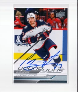 CAMERON BUTLER autographed '23/24 COLUMBUS BLUE JACKETS "Young Guns" rookie card - Picture 1 of 1