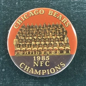 Vintage Chicago Bears 18-1 World Champion Team Photo Button Used Walter Payton - Picture 1 of 7