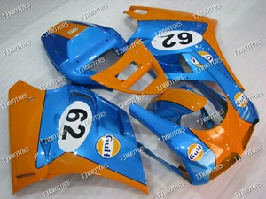 For 96-02 Ducati 916/996/748 Blue Orange ABS Injection Mold Bodywork Fairing Kit - Picture 1 of 7