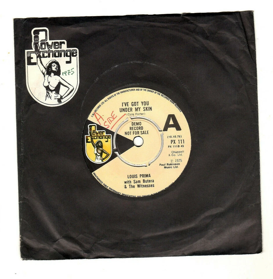 LOUIS PRIMA I'VE GOT YOU UNDER MY SKIN /(DOING IT FOR) SUGAR.UK ORIG 7" DEMO.N/M - Image 1 of 4