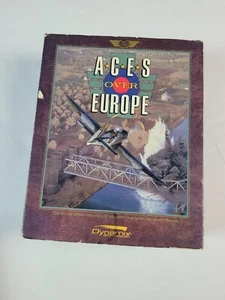 ACES OVER EUROPE MS-DOS PC Game 3.5in Floppy Big Box Complete Game 486 PC - Picture 1 of 15