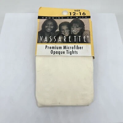 Medias Vassarette Vintage Premium Microfibra Opaco Marfil Talla 12-16 Hechas en EE. UU. Foto 1 de 4