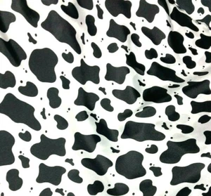 Tela Animal Vaca Dálmata SATÉN MUY BRILLANTE 100% Poliéster 60 BYD - Imagen 1 de 4