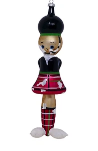 De Carlini Plaid Soldier Blown Glass Ornament Made in Italy - Picture 1 of 9