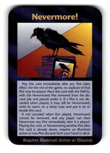 Nevermore! Card INWO Illuminati New World Order Assassins Game 70/122 - Picture 1 of 4
