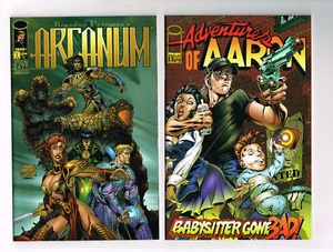 2-4-1 IMAGE COMICS NM+ ARCANUM #1 & ADVENTURES OF AARON #1 1997 AARON WARNER - Picture 1 of 2