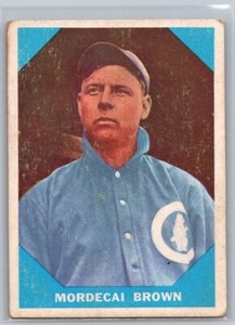 1960 FLEER BASEBALL GREATS 9 MORDECAI BROWN