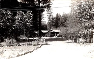 Postal K13/Cave Junction Oregon RPPC década de 1940 Forest Lodge 406 - Imagen 1 de 4