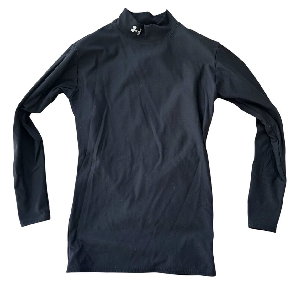 Under Armour женщин ColdGear насмешливый шеи черный размер L длинным рукавом рубашка верхнее основание - Изображение 1 из 4