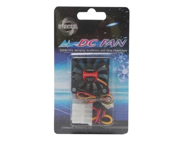 Evercool 40mm x 7mm 12V EC4007M12CA Computer Case Ball Bearing 3-Pin Fan - Image 1 of 1