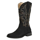 Shesole Cowboy Boots For Women Square Toe Ladies Flat Western Cowgirl Work Boots
