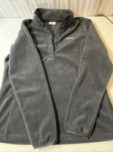 Chaqueta pulóver polar Columbia para hombre medio broche negra talla mediana 100 % poliéster - Imagen 1 de 3