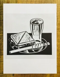 Roy Lichtenstein, 1960's Antique Lithograph on Watermarked Paper, Pop Art, 10x12 - Picture 1 of 3