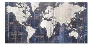 Old World Map Canvas Wrapped Vintage Wall Art Picture Travel Theme Decor 40x20  - Picture 1 of 5