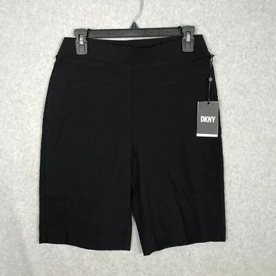 Bermuda DKNY Shorts Feminina Pequena Preta Malha Puxada Carreira Twee Ternos Góticos Vestidos - Imagem 1 de 4