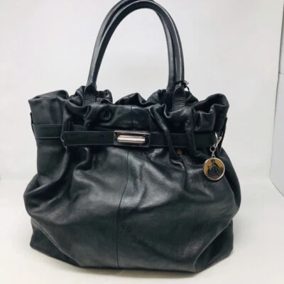Bolso de Mano Lanvin Kentucky Sac Cuero Negro Herrajes Plateados Nuevo con Etiquetas - 1008-81-62719 Foto 1 de 4
