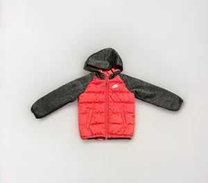 NIKE Boys 4T Puffer Jacket Thermal Sleeves Coat Black/Red - Size 4T - Picture 1 of 5