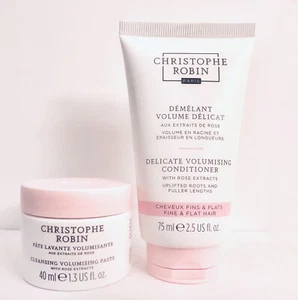 Christophe Robin Volumising Paste & Conditioner With Rose Extracts Mini Travel - Picture 1 of 5