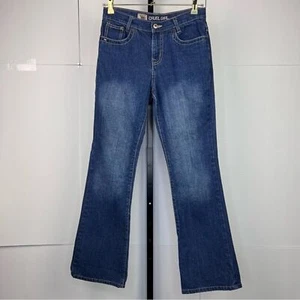Y2K Cruel Girl Junior14R Bootcut Jeans Blue Mid Rise Western Cowgirl Denim Pants - Picture 1 of 9