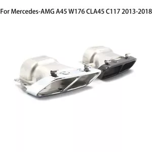For Mercedes Benz A45 W176 CLA45 C117 AMG 2013-18 Car Exhaust Tips Tail Pipes - Picture 1 of 13