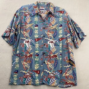 Reyn Spooner Shirt XL Blue MLB Atlanta Braves Hawaiian All Star Baseball Sport - Picture 1 of 12