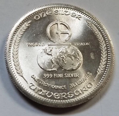 .999 Silver 1 oz Coin | 1972 Universaro | World Trade, One Silver Universaro - Image 1 of 3