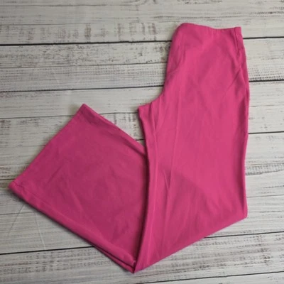 Pantalones Halara Flex Rosa Caliente Cintura Alta Ligeros Acampanados Elastizados Trabajo Bolsillos Traseros XL Foto 1 de 4
