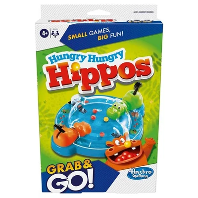 Hungry Hungry Hippos Grab & Go Travel Game - Compact Portable Fun - Image 1 of 3