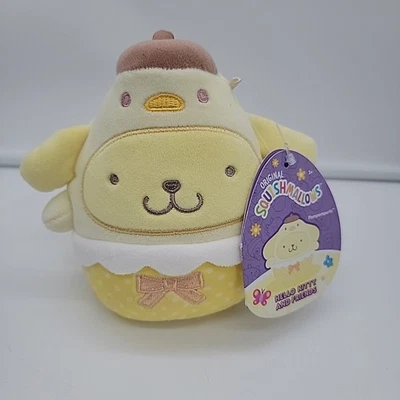 Squishmallows 5" Easter Hello Kitty Pompompurin Jazwares Sanrio Chick Plush Soft - Image 1 of 4