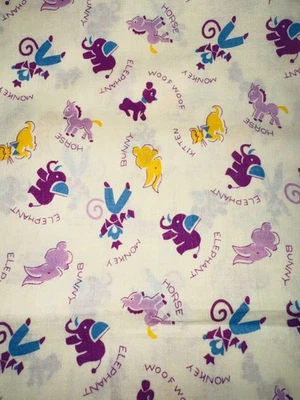 Windham Cotton Reproductions 1930’s Fabric Storybook Animals  18”X 32” - Image 1 of 2