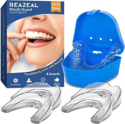REAZEAL Mouth Guard for Grinding Teeth at Night: Moldable Dental Guard for Sleeping - Ni
