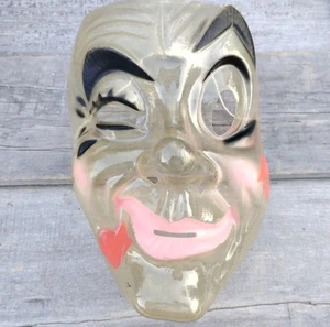 TOMFOOLERY SMOOCHES KISS HALLOWEEN COSPLAY TRANSPARENT PLASTIC CLEAR MASK - Picture 1 of 21