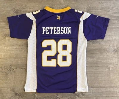 Camiseta deportiva Nike On Field Adrian Peterson #28 Minnesota Vikings juvenil mediana 10/12 Foto 1 de 4