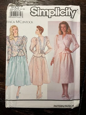 Vestido de dos piezas Simplicity 9859 SIN CORTAR patrón de costura, Misses, talla D5 (4-12) Foto 1 de 2