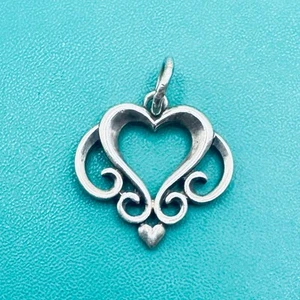 ❤️James Avery Sterling Silber verzierter Herz Charm - Retired & Rare!❤️ - Bild 1 von 5