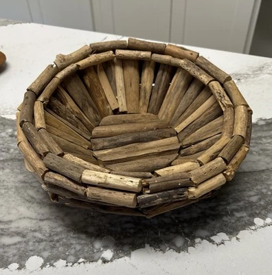 Декоративная чаша из натурального дерева коряги деревенский прибрежный океан - Изображение 1 из 4