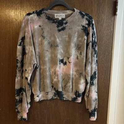 Sudadera para mujer WILDFOX Wash Fifi cuello redondo tie dye talla pequeña Foto 1 de 4