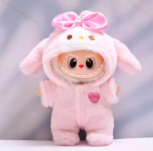 Pink Bunny 1 pieza Pijama con Capucha Labubu Conjunto / Disfraz (Muñeca No Incluida) - Imagen 1 de 15