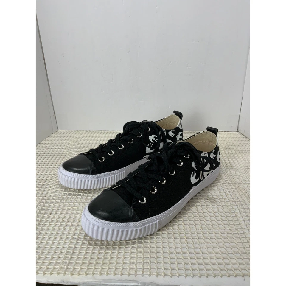 MCQ Alexander McQueen EU42 黑色燕子燕子硫化低帮运动鞋 二手状况完好 — 第 1/4 张图片