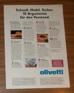 Seltene Werbung OLIVETTI ECHOS Notebook & 486 Desktop Personal Computer 1994 - Picture 1 of 1