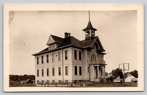 Postcard RPPC MN Public School Woodlake Minnesota c1910s Unposted - Picture 1 of 2