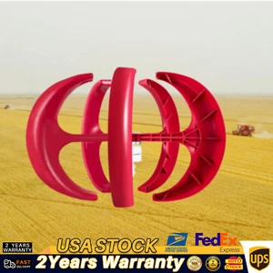 400W DC12V Wind Turbines Generator Vertical Axis Wind Turbines Generator Kit Red - Picture 1 of 9