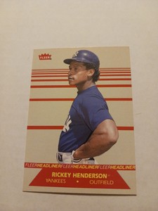 1987 Fleer Headliners Rickey Henderson New York Yankees #4
