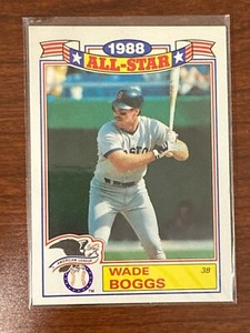 WADE BOGGS 1989 TOPPS BOSTON RED SOX 1988 ALL STAR GAME COMMEMORATIVE CARD #4