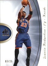 2005-06 SP Signature Edition Gold Basketball Card #65 Quentin Richardson /25