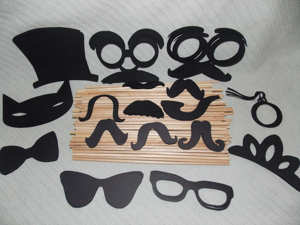 DIY Photo Booth Props of Various Mustache Funny Face Kit Party Special Occasion - Image 1 of 4