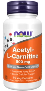 NOW Foods Acetyl-L Carnitine 500 mg 50 Veg Caps - Picture 1 of 1