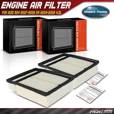 2x Engine Air Filter for Audi RS4 2007-2008 S4 2004 2005 2006 2007-2009 V8 4.2L - Image 1 of 4
