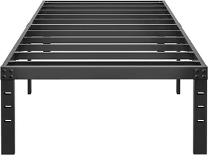 14 Inch Metal Twin Bed Frame No Box Spring Needed - Easy Assembly Heavy Duty Noi - Picture 1 of 7