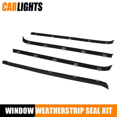 Window Sweep Felt Weatherstrip Seal Kit New Fit For 81-91 Chevy GMC Pickup Truck - Image 1 of 4